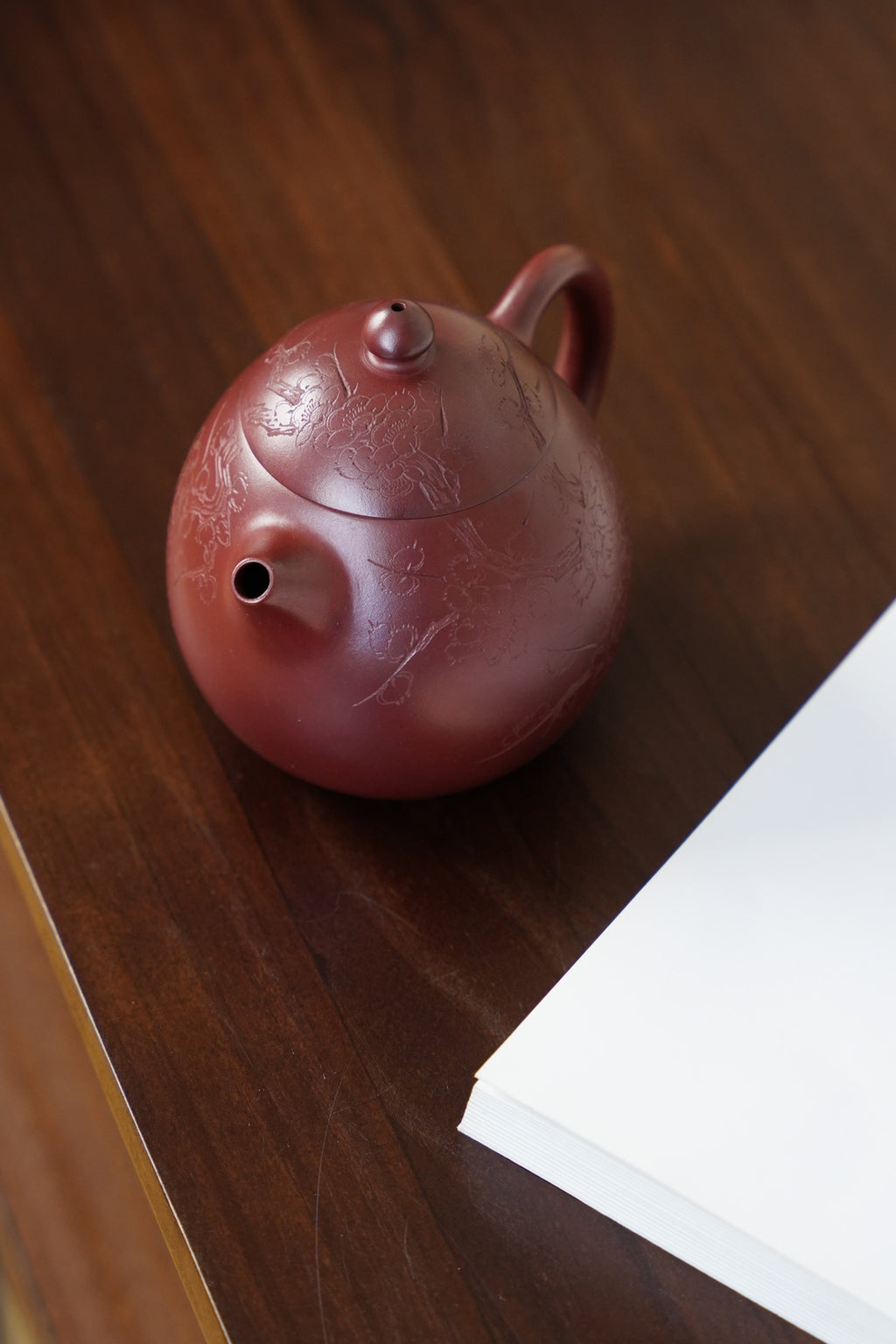 Long Dan   230cc   - Yixing Zisha Purple Clay Teapot