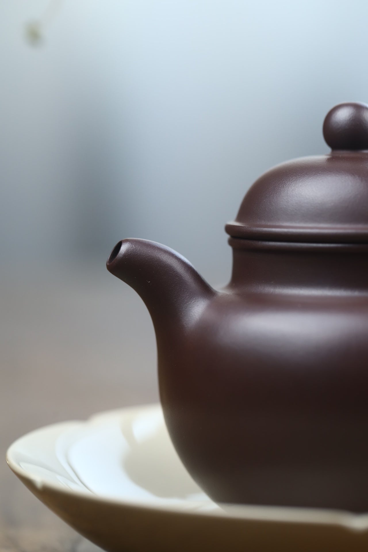 Duo Qiu   225cc   - Yixing Zisha Purple Clay Teapot