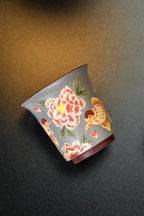 Hua Kai Fu Gui    100cc  - Yixing Zisha Purple Clay  Cup