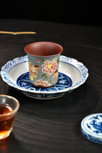 Hua Kai Fu Gui    100cc  - Yixing Zisha Purple Clay  Cup