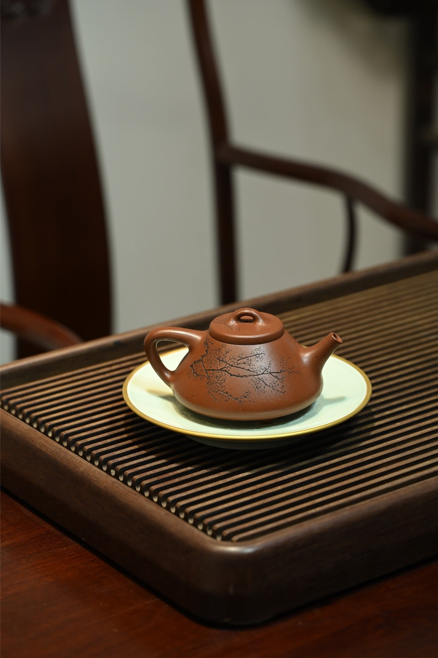 Zi Ye Shi Piao   300cc   - Yixing Zisha Purple Clay Teapot