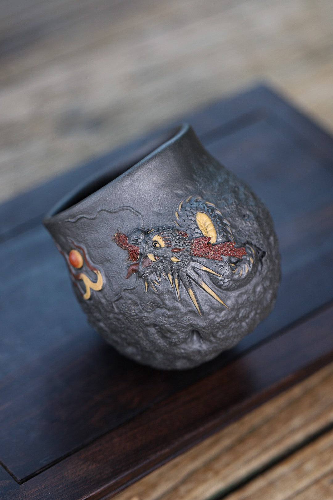 Chang Long     160cc  - Yixing Zisha Purple Clay  Cup