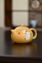 Lan Hua Xi Shi     220cc   - Yixing Zisha Purple Clay Teapot