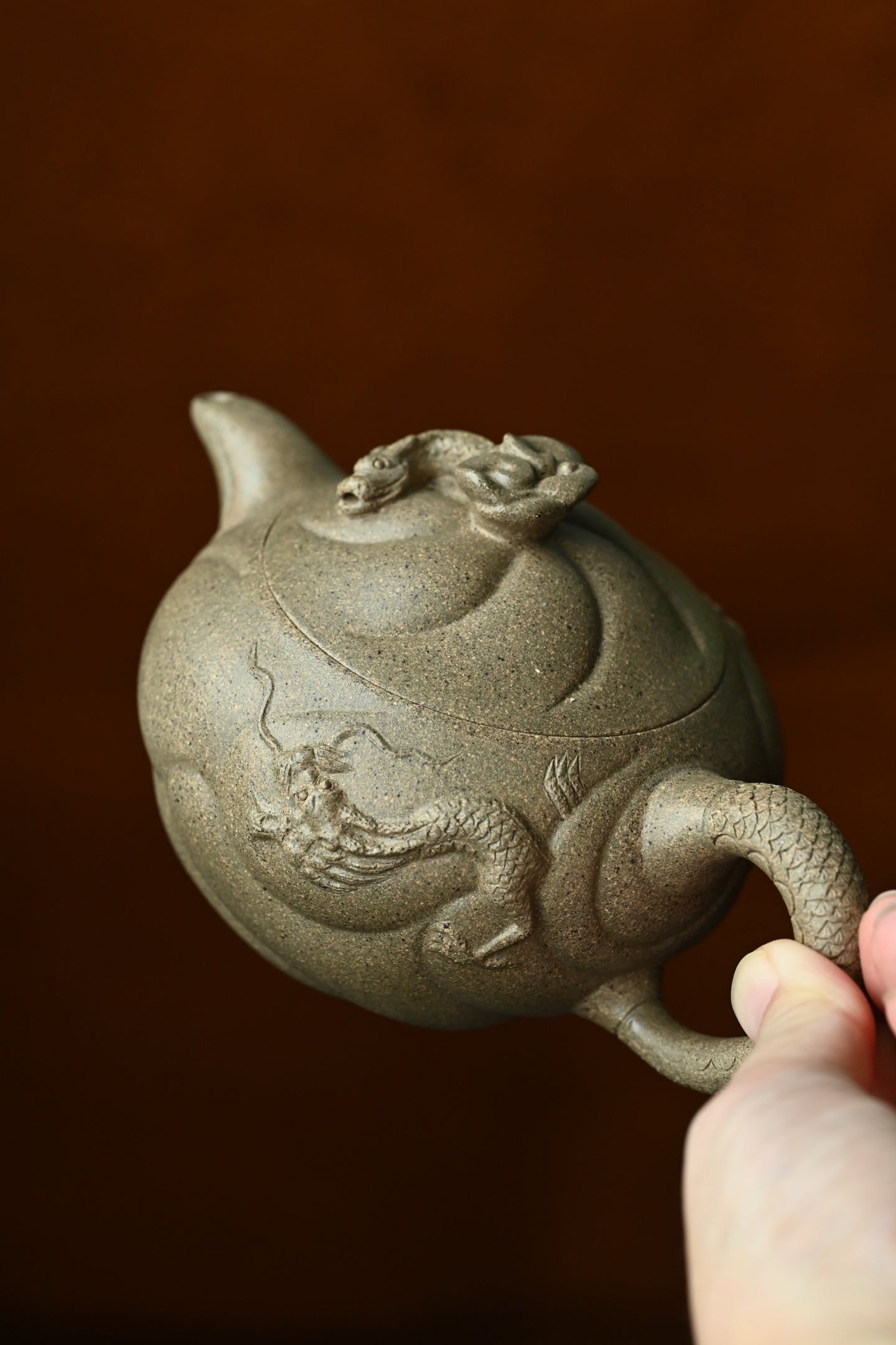 Yu Hua Long     230cc   - Yixing Zisha Purple Clay Teapot