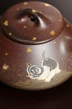 Ping Gai Shi Piao       170cc   - Yixing Zisha Purple Clay Teapot