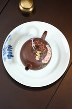 Hai Tang Mu Dan      130cc   - Yixing Zisha Purple Clay Teapot