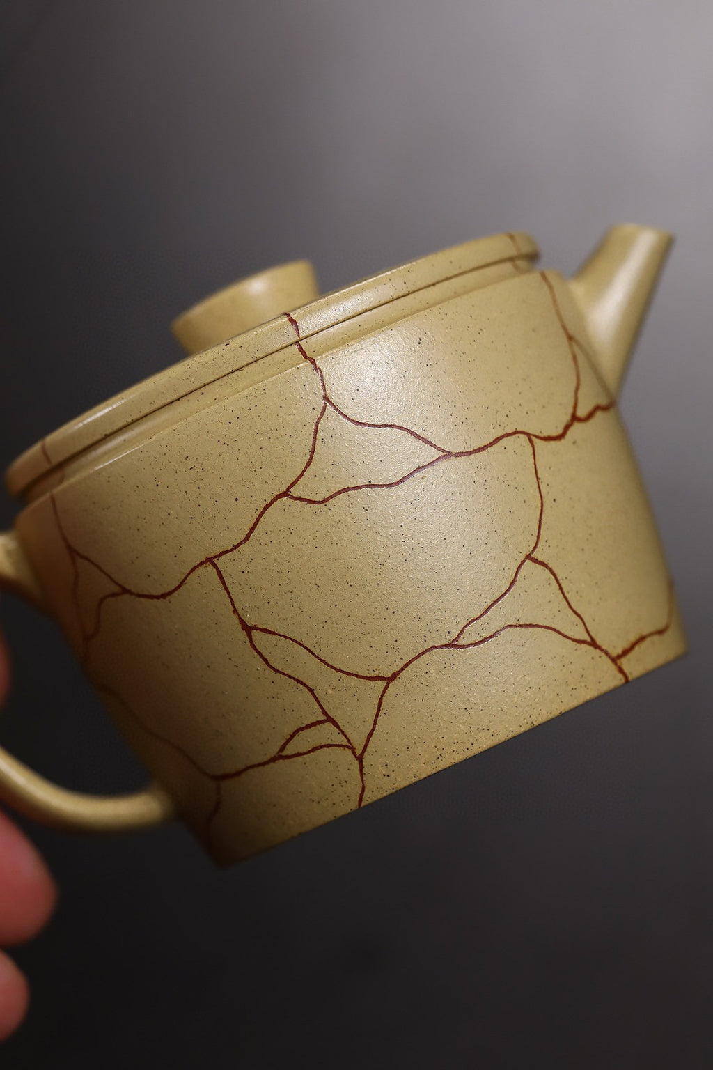 Bing Lie Wen Han Wa     110cc   - Yixing Zisha Purple Clay Teapot