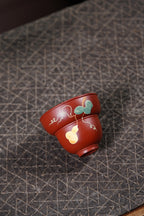 Hu Lu Fu Lu Bei    70cc  - Yixing Zisha Purple Clay  Cup