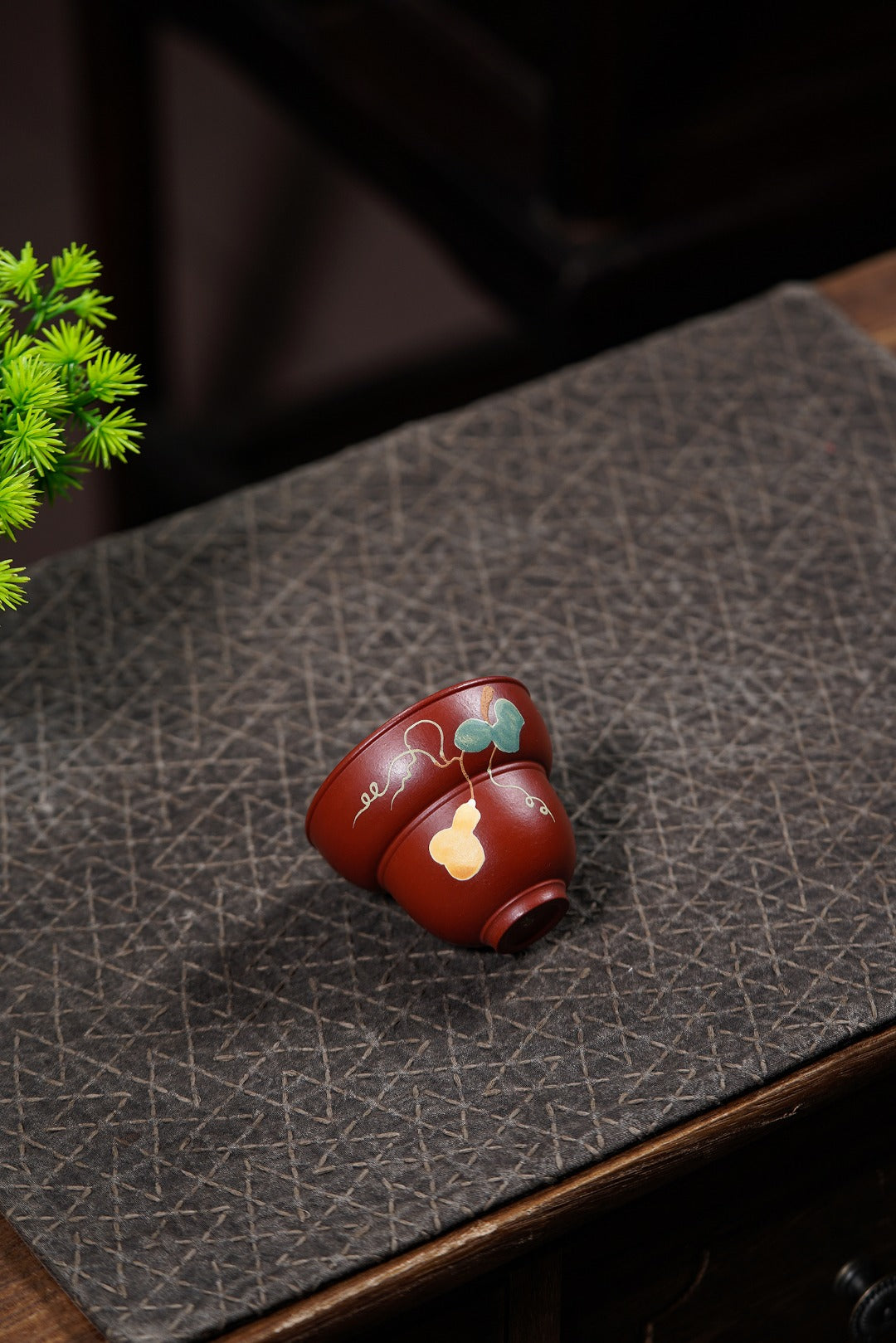 Hu Lu Fu Lu Bei    70cc  - Yixing Zisha Purple Clay  Cup