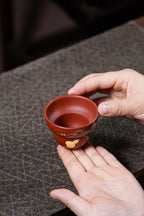 Hu Lu Fu Lu Bei    70cc  - Yixing Zisha Purple Clay  Cup