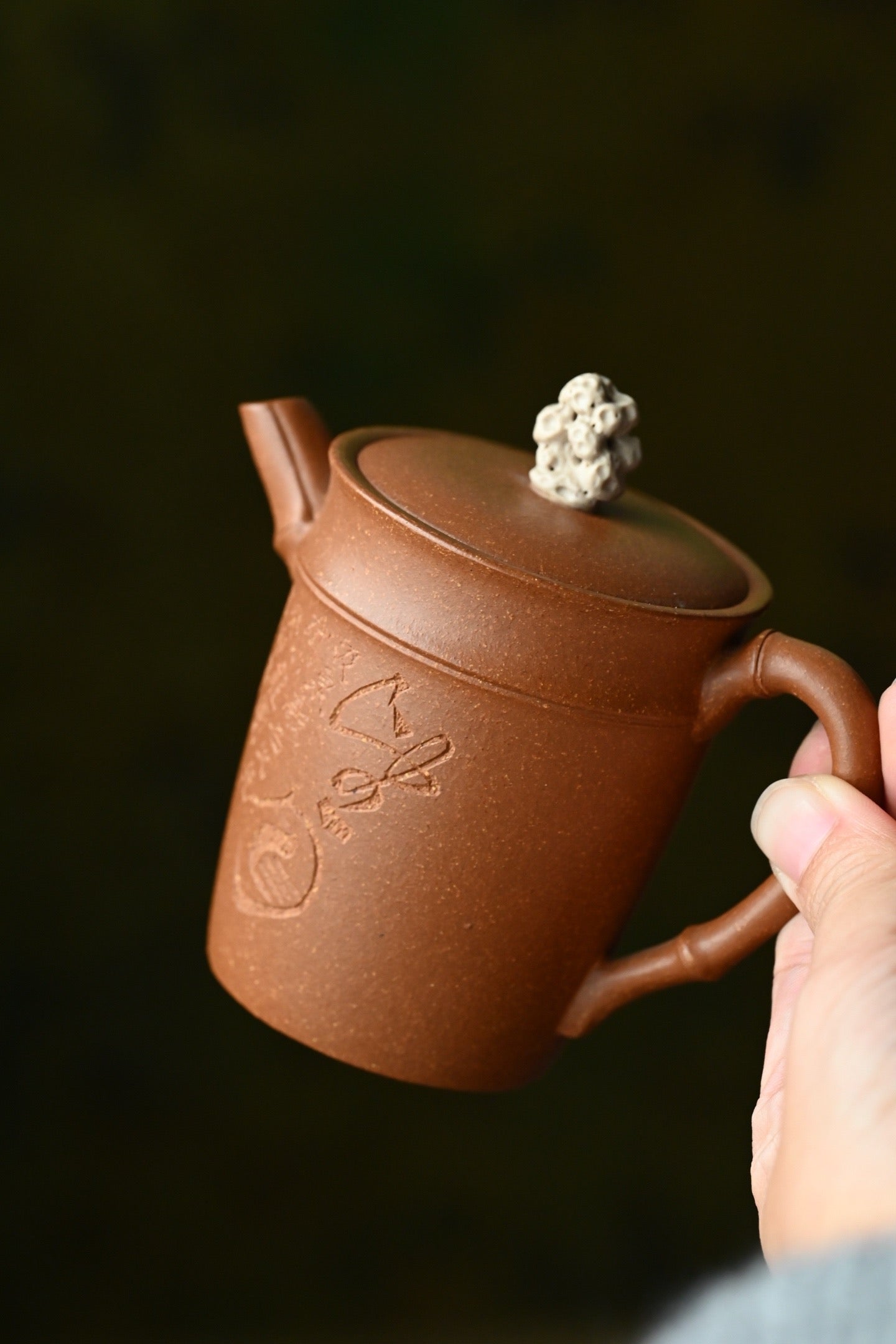 Ling Zhu    170cc   - Yixing Zisha Purple Clay Teapot