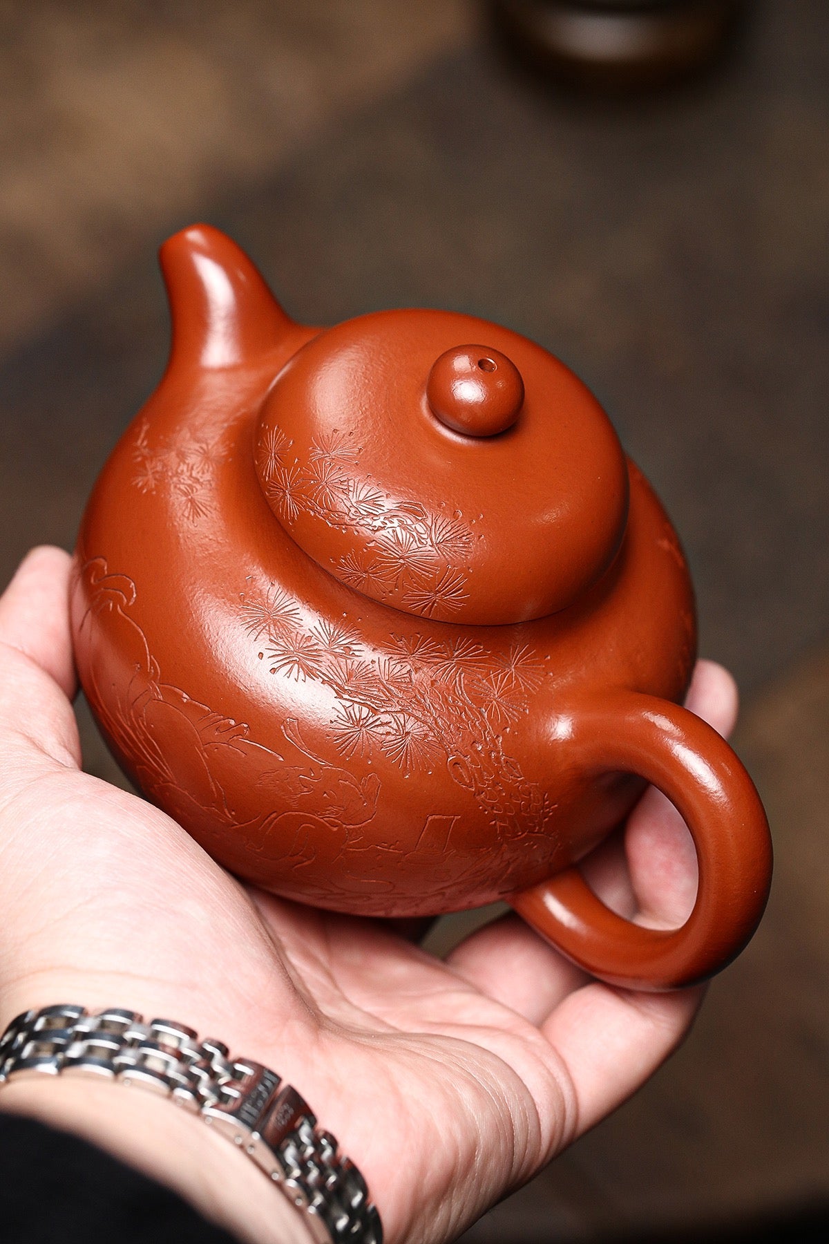 Shi Yuan      320cc   - Yixing Zisha Purple Clay Teapot