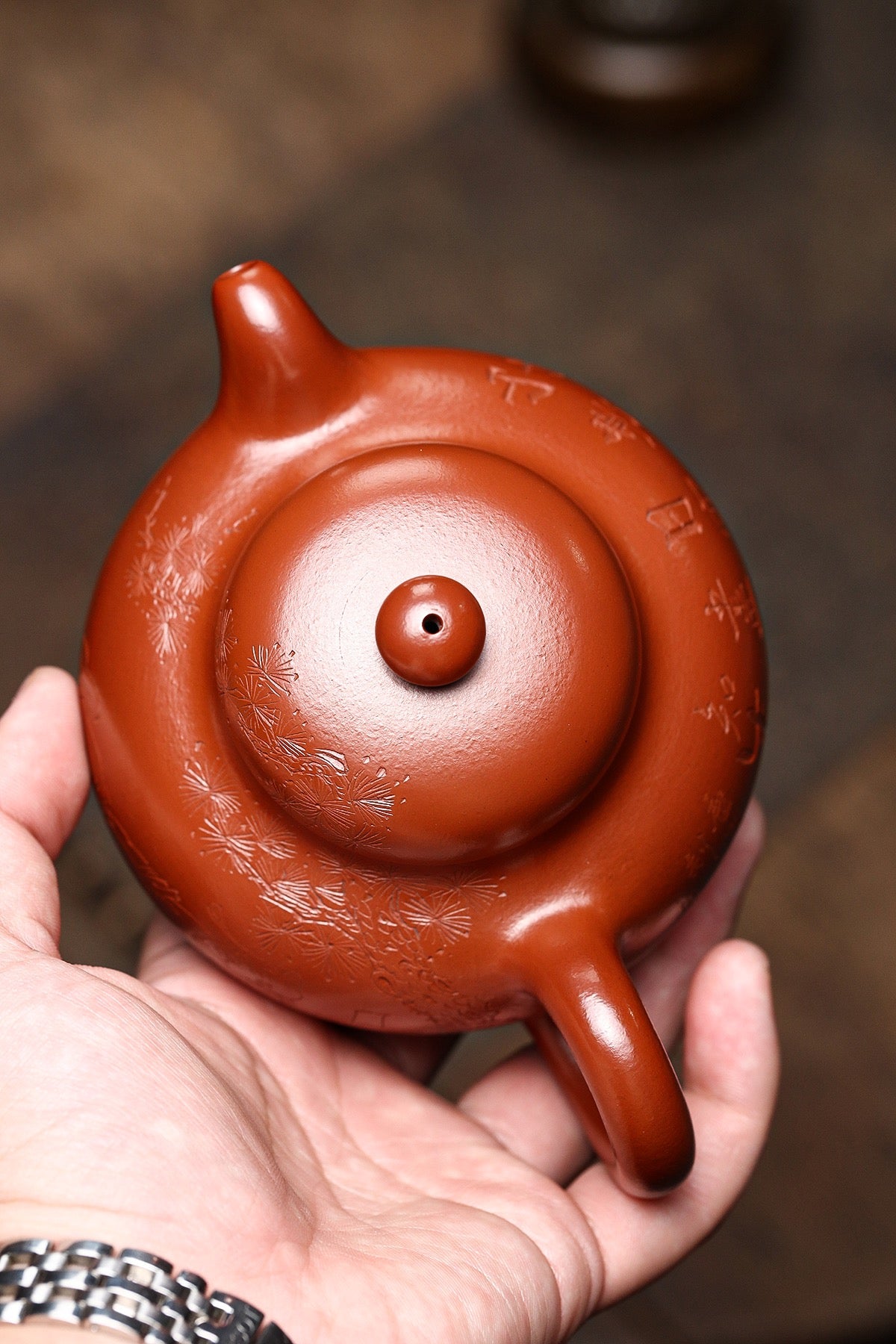 Shi Yuan      320cc   - Yixing Zisha Purple Clay Teapot