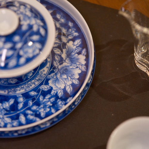 Chan Zhi Hua Hui  Cha Pan    -Jingdezhen porcelain