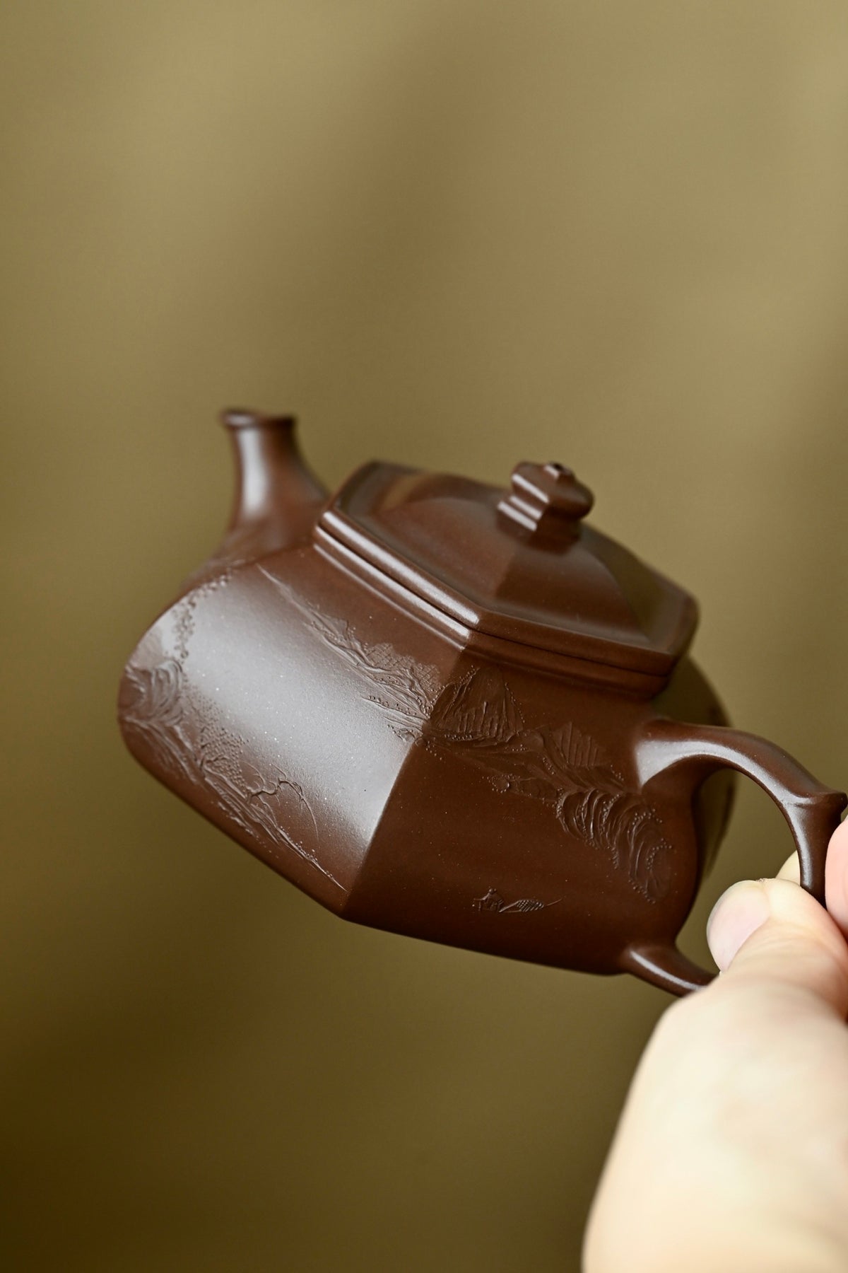 Han Jiang       160cc   - Yixing Zisha Purple Clay Teapot