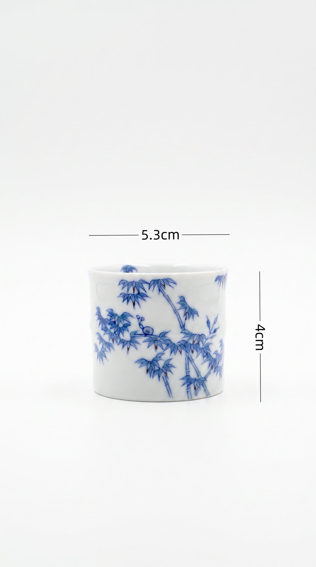 Hand-painted Bamboo Joint Porcelain Teacup       60ml   -Jingdezhen porcelain